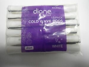 Diane Short Cold Wave Rods 7/16'' White - 12pk #DDCW4SH