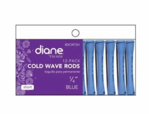 Diane Cold Wave Rods 1/4'' Blue,Short, 12pcs/pk #DCW7SH