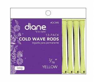 Diane Cold Wave Rods Yellow 3/16'' Long, 12pcs/pk #DCW8