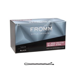 Fromm 2" Matte Black Bobby Pins 1LB #D5207
