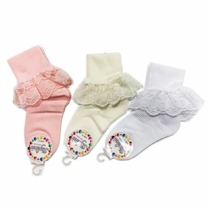Easter Kids Lace Socks White/Light Pink/Ivory #92180