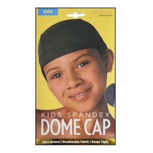 Donna Kids Spandex Dome Cap #11217 - Black