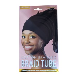 Donna Cotton Spandex Braid Tube #22184 - Black Donna Cotton Spandex Braid Tube #22184 - Black