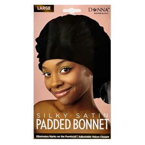 Donna Satin Padded Bonnet #22256 - Black