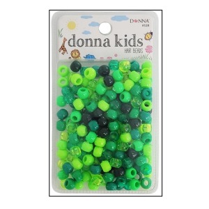 Donna Small Hair Beads - Small Package - #528 - Green Tone