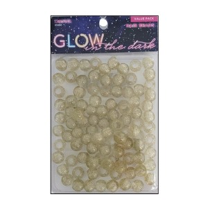 Donna Glow in the Dark Hair Beads #5990 - Gold Glitter