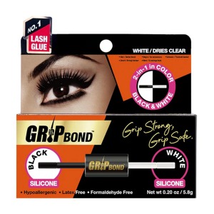 Grip Bond Latex-Free Lash Adhesive - Black & White / Dual Paddle