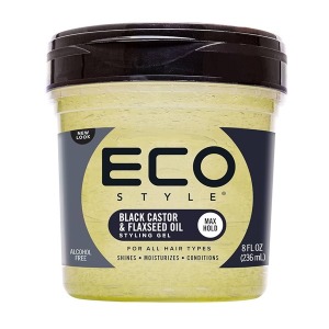 Eco Style Black Castor & Flaxseed Oil Styling Gel 8oz