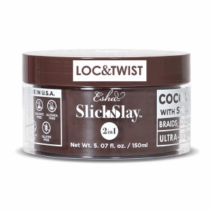 Esha Slick N Slay 2in1 Braids Locs & Edge Gel - Ultra Extreme Hold  5.07oz - Cocoa