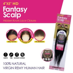 Fantasy Scalp 4 x 5 Lace Closure - Straight - 12inch - # Natural