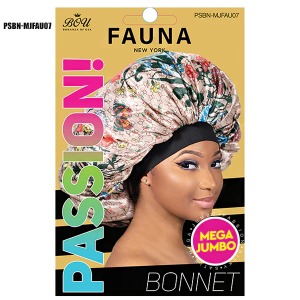 Bou Fauna Silky Satin Bonnet Mega Jumbo #PSBN-MJFAU07 Bou Fauna Silky Satin Bonnet Mega Jumbo #PSBN-MJFAU07