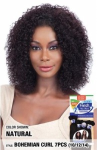 Nude Fresh Wet & Wavy Brazilian Virgin Remi Bohemian Curl - # Natural