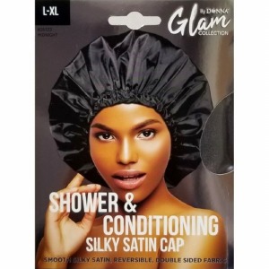 Donna Glam Collection Shower & Conditioning Silky Satin Cap L-XL Midnight