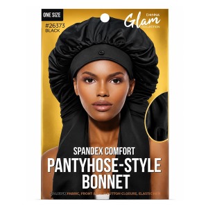 Glam Spandex Comfort Pantyhose-Style Bonnet #26373 - Black