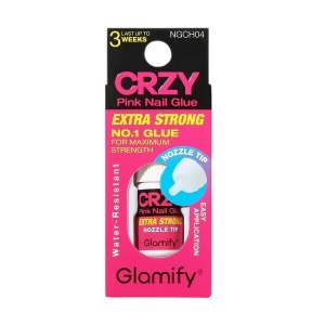 Glamify Crzy Pink Nail Glue - Extra Strong 3g #NGCH04 - Nozzle Tip