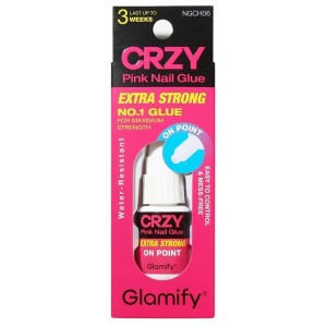 Glamify Crzy Pink Nail Glue - Extra Strong 10g #NGCH06 - On Point Glamify Crzy Pink Nail Glue - Extra Strong 10g #NGCH06 - On Point