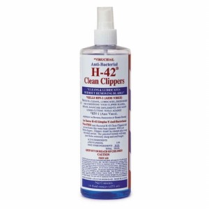 H-42 Clean Clippers Blade Cleaner Anti-Bacterial Spray 16oz
