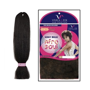 Human Hair Afro Soul Kinky Bulk Extension - HKBK16L-V - # 1B