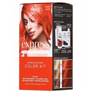 Additional picture of Kiss Express Hair Color Kit #K44 Set - Scarlet