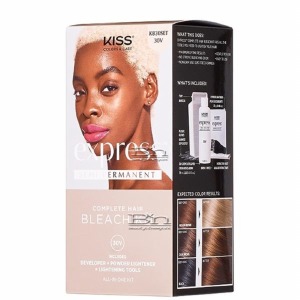 Kiss Colors & Care KB30SET 30V Express Semi-Permanent Complete Hair Bleach Kit #KB30SET