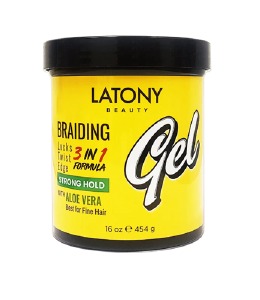 Latony Beauty - Braiding Gel 3-in-1 - Strong Hold - 16oz