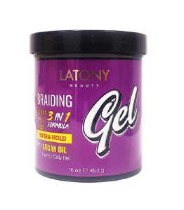 Latony Beauty - Braiding Gel 3-in-1 - Extra Hold - 16oz