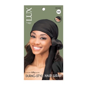 Qfitt Lux Durag Style Hair Wrap #295 - Black