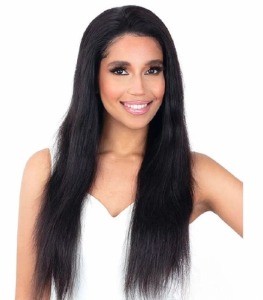 Mayde Beauty It Girl 100per Virgin Human Hair HD Lace Front Wig Latonia 26in - # Natural