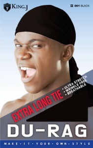 King J Tie Down Du Rag #001 - Black