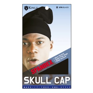 King J Spandex Skull Cap #076 - Black