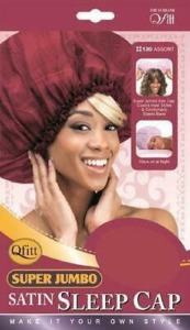 QFitt Super Jumbo Satin Sleep Cap #120 Assorted Colors