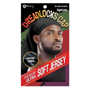 King J Super Long Dreadlocks Cap #2063 - Black