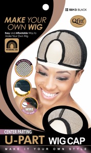 QFitt U-Part Wig Cap Center Parting Black #5013