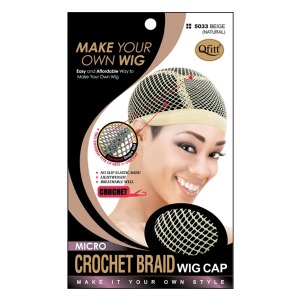 Qfitt Micro Braid Crochet Wig Cap #5033 - Beige