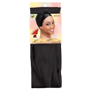Qfitt Snap Wrap Turban #6372 - Black