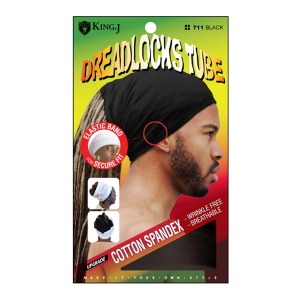 King J Spandex Dreadlocks Tube #711 - Black