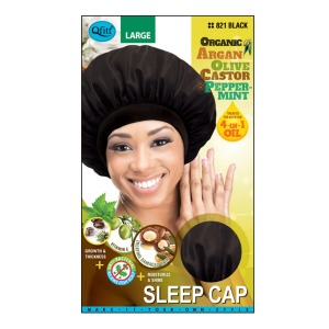 QFitt Large Sleep Cap #821 - Black