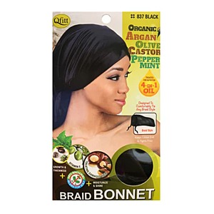 QFitt Braid Bonnet #837 Black