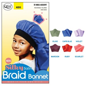 Qfitt Kids Silky Satin Braid Bonnet #9055 - Assotred Color