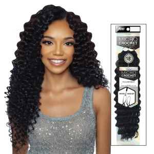 Pristine Micro Crochet - Deep Wave 18 Inch - # NATURAL BLACK
