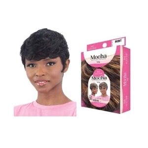 Mayde Mocha 100% Human Hair Blend Wig - Mint #1