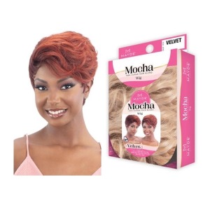 Mayde Mocha 100% Human Hair Blend Wig - Velvet #1