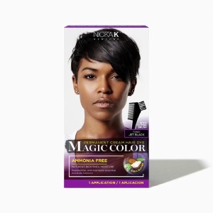 Nicka K Magic Color For Women Permanent Cream Hair Dye #TCW01 Jet Black