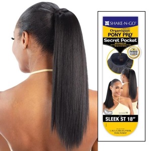 Organique Pony Pro Secret Pocket Ponytail - Straight 18 Inch - # 1