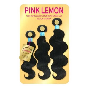 Pink Lemon 13A Unprocessed Human Hair Bundle - Body Wave - 20"-22"-24" - #Natural