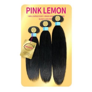 Pink Lemon 13A Unprocessed Human Hair Bundle - Straight - 16"-18"-20" - #Natural