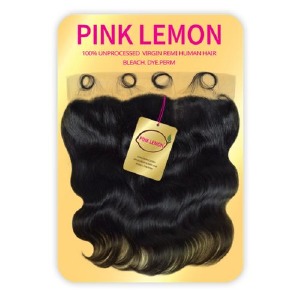 Pink Lemon 13A Unprocessed Human Hair Closure - Body Wave - 13x4 - 14" - #Natural