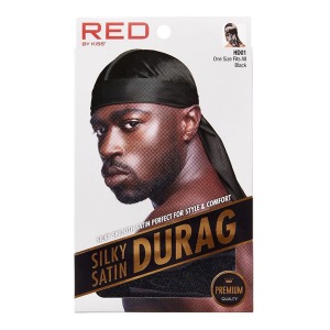 Red Silky Satin Durag #HDUP01 - Black
