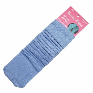 SGB Slouch Socks - Silver Glitter - Blue Sky