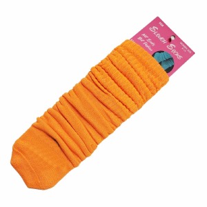 SGB Slouch Socks - Silver Glitter - Orange